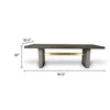 Cid Coe Dining Table | 94" Brown Walnut Top | Gray Concrete Pedestal Base