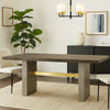 Cid Coe Dining Table | 94" Brown Walnut Top | Gray Concrete Pedestal Base