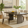 Cid Coe Dining Table | 94" Brown Walnut Top | Gray Concrete Pedestal Base