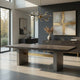 Cid Coe Dining Table | 94" Brown Walnut Top | Gray Concrete Pedestal Base