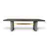Cid Coe Dining Table | 94" Brown Walnut Top | Gray Concrete Pedestal Base