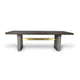 Cid Coe Dining Table | 94" Brown Walnut Top | Gray Concrete Pedestal Base