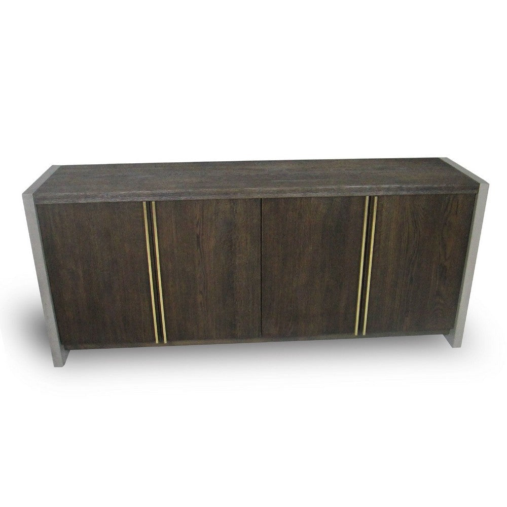 Cid Coe Sideboard Buffet Cabinet | Solid Walnut Brown | 4 Doors | 70’’ BM338336
