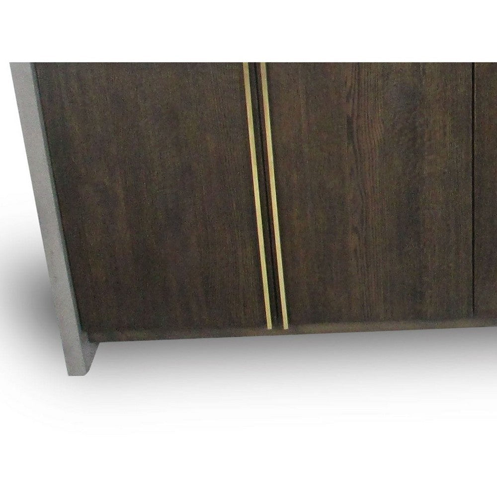 Cid Coe Sideboard Buffet Cabinet | Solid Walnut Brown | 4 Doors | 70’’ BM338336