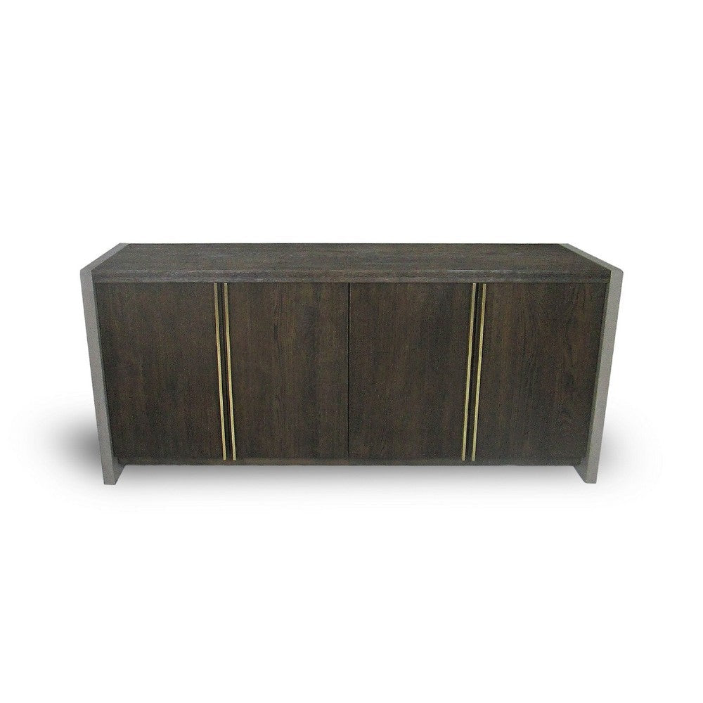Cid Coe Sideboard Buffet Cabinet | Solid Walnut Brown | 4 Doors | 70"