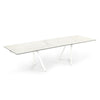 Cid Tyon Dining Table | 70-118" Extendable White Ceramic Top