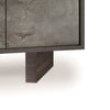 Noe Giu Sideboard Buffet Cabinet | 4 Volcanic Rock Veneer Finish Gray Oak 79’’ BM338338