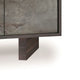 Noe Giu Sideboard Buffet Cabinet | 4 Volcanic Rock Veneer Finish Gray Oak 79’’ BM338338