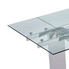 Cid Viky Dining Table | 79-110’’ Extendable Glass Top | Chrome Steel BM338339