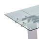 Cid Viky Dining Table | 79-110’’ Extendable Glass Top | Chrome Steel BM338339