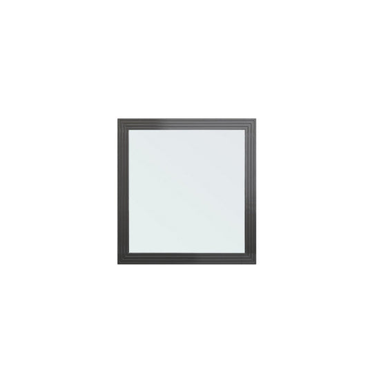 Cid Resu Dresser Mirror | Gray Slatted Frame | 41" | Engineered Wood