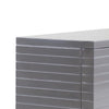 Cid Resu Sideboard Buffet Cabinet | 4 Doors w Slatted Design | 79’’ | Glossy Gray BM338345