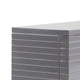 Cid Resu Sideboard Buffet Cabinet | 4 Doors w Slatted Design | 79’’ | Glossy Gray BM338345