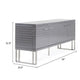Cid Resu Sideboard Buffet Cabinet | 4 Doors w Slatted Design | 79’’ | Glossy Gray BM338345