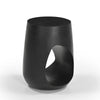 Trik Side End Table | 18" | Free Form Hollow Center Black Wood