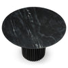 Jiny Dining Table | 47’’ | Round Marble Top | Black Mango Wood Base BM338352