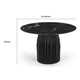 Jiny Dining Table | 47’’ | Round Marble Top | Black Mango Wood Base BM338352