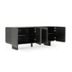 Stev 77’’ Sideboard Buffet Cabinet with 4 Doors | Black Solid Wood BM338355