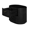Fely Nightstand | 2 Drawers | Gold Metal Handles | Black Acacia Veneer BM338356