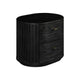 Fely Nightstand | 2 Drawers | Gold Metal Handles | Black Acacia Veneer BM338356