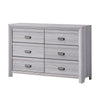 Laide Wide Dresser with 6 Drawers | Cup Handles | Gray Driftwood Veneer BM338358