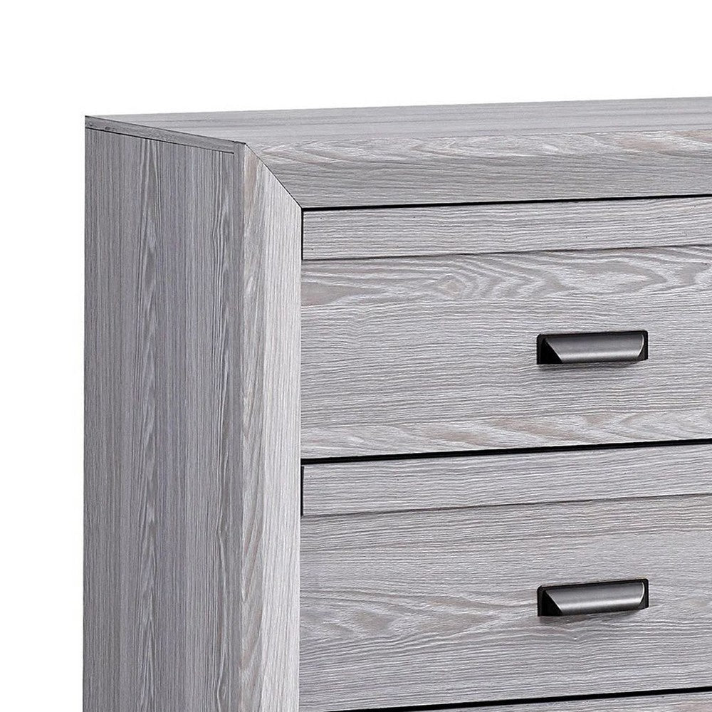 Laide Wide Dresser with 6 Drawers | Cup Handles | Gray Driftwood Veneer BM338358