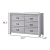 Laide Wide Dresser with 6 Drawers | Cup Handles | Gray Driftwood Veneer BM338358