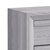 Laide Nightstand with 2 Drawers | Cup Handles | Gray Driftwood Finish Wood BM338359