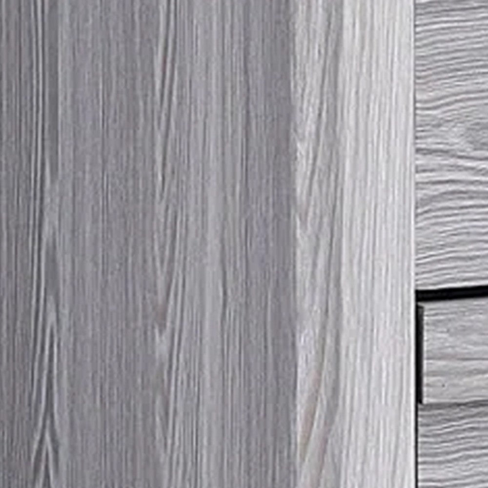 Laide Nightstand with 2 Drawers | Cup Handles | Gray Driftwood Finish Wood BM338359