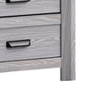 Laide Nightstand with 2 Drawers | Cup Handles | Gray Driftwood Finish Wood BM338359