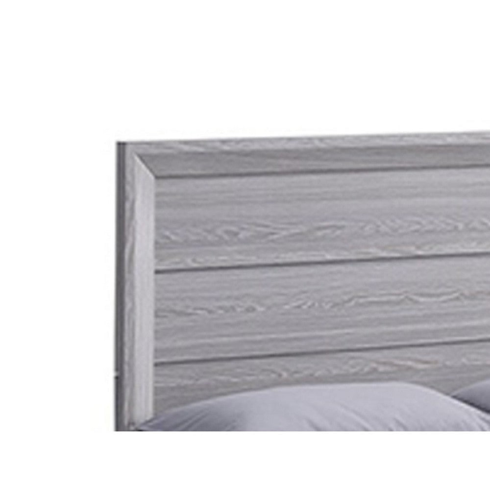 Laide Twin Bed with Channel Tufted Upholstered Headboard | Driftwood Gray BM338368
