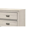Lei Bedroom Wide Dresser Chest with 6 Drawers | Distressed White Wood BM338369