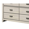 Lei Bedroom Wide Dresser Chest with 6 Drawers | Distressed White Wood BM338369