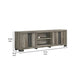 Amey TV Stand Media Cabinet | 2 Sliding Door & 2 Shelves | Gray Wood BM338375