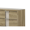 Amey Wide Dresser with 6 Drawers | White Trim | Driftwood Brown Finish