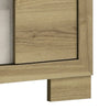 Amey Nightstand with 2 Drawers | White Trim & Driftwood Brown Finish
