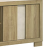 Amey TV Stand Media Cabinet | 2 Sliding Door | Shelves | Brown Driftwood BM338379