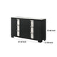 Amey Wide 6 Drawer Dresser | White Marble Trim | Black Wood BM338382