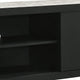 Amey TV Stand Media Cabinet | 2 Sliding Doors & 2 Shelves | Black Wood BM338384