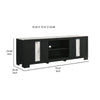Amey TV Stand Media Cabinet | 2 Sliding Doors & 2 Shelves | Black Wood BM338384