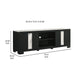 Amey TV Stand Media Cabinet | 2 Sliding Doors & 2 Shelves | Black Wood BM338384