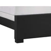 Amey King Panel Bed | Built In Light | White Marble Trim | Black Wood BM338385