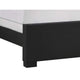 Amey Queen Panel Bed | Built In Light | White Marble Trim | Black Wood BM338386