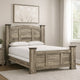 Elaya King Panel Bed | Arched Crown Headboard | Weathered Gray Wood