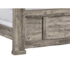 Elaya Queen Panel Bed | Arched Crown Headboard | Weathered Gray Wood BM338391