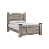 Elaya Queen Panel Bed | Arched Crown Headboard | Weathered Gray Wood BM338391