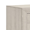 Cuzzy Nightstand w 2 Drawers | Black Metal | Natural White Wood BM338393