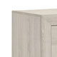 Cuzzy Nightstand w 2 Drawers | Black Metal | Natural White Wood BM338393