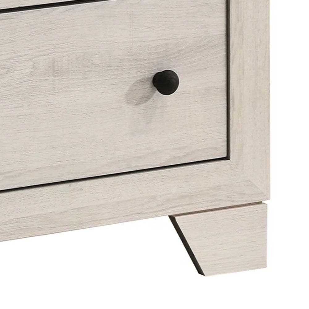 Cuzzy Tall Dresser Chest w 4 Drawers | Natural White Wood BM338394