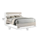 Cuzzy Full Platform Bed w Panel Headboard | Low Profile White Wood BM338395